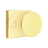 Emtek Modern Round Door Knob with Square Rosette - E247