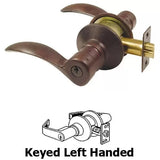 Emtek Sandcast Bronze Durango Keyed Lever with #2 Rosette - 5102