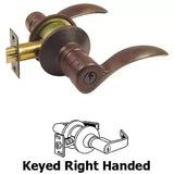 Emtek Sandcast Bronze Durango Keyed Lever with #2 Rosette - 5102