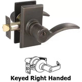 Emtek Sandcast Bronze Durango Keyed Lever with #3 Rosette - 5103