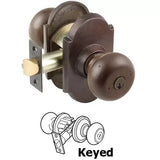 Emtek Sandcast Bronze Winchester Keyed Door Knob - E60