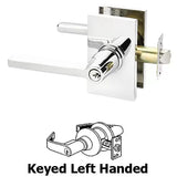 Emtek Helios Keyed Modern Lever with Modern Rectangular Rosette - E773