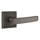 EMTEK Yuma Lever With #6 Rose in Medium Bronze