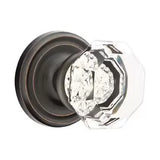 Emtek 8050 GLASS - Knobsets With Regular Rosette Dummy, Pair
