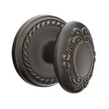 Emtek 8101 DESIGNER BRASS - Knobsets With Rope Rosette Passage Set