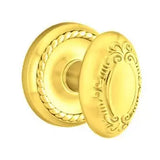 Emtek 8101 DESIGNER BRASS - Knobsets With Rope Rosette Passage Set