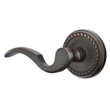 Emtek 8051 DESIGNER BRASS - LEVERSETS With Rope Rosette Dummy, Pair