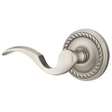 Emtek 8051 DESIGNER BRASS - LEVERSETS With Rope Rosette Dummy, Pair