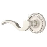 Emtek 8051 DESIGNER BRASS - LEVERSETS With Rope Rosette Dummy, Pair