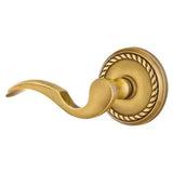 Emtek 8051 DESIGNER BRASS - LEVERSETS With Rope Rosette Dummy, Pair
