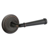 Emtek 8051 DESIGNER BRASS - LEVERSETS With Rope Rosette Dummy, Pair