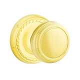 Emtek 8101 DESIGNER BRASS - Knobsets With Rope Rosette Passage Set