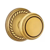 Emtek 8051 DESIGNER BRASS - Knobsets With Rope Rosette Dummy, Pair