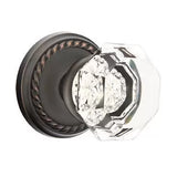 Emtek 8051 Glass Door Knob With Rope Rosette Dummy, Pair