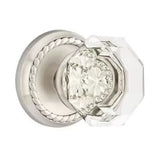 Emtek 8051 Glass Door Knob With Rope Rosette Dummy, Pair