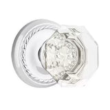 Emtek 8051 Glass Door Knob With Rope Rosette Dummy, Pair