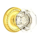 Emtek 8051 Glass Door Knob With Rope Rosette Dummy, Pair