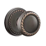 Emtek 8101 DESIGNER BRASS - Knobsets With Rope Rosette Passage Set