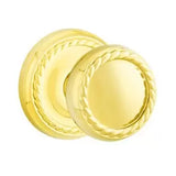Emtek 8101 DESIGNER BRASS - Knobsets With Rope Rosette Passage Set
