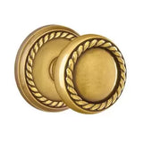 Emtek 8101 DESIGNER BRASS - Knobsets With Rope Rosette Passage Set