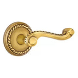Emtek 8051 DESIGNER BRASS - LEVERSETS With Rope Rosette Dummy, Pair