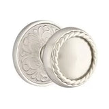 Emtek 8056 DESIGNER BRASS - Knobsets With Lancaster Rosette Dummy, Pair