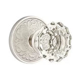 Emtek 8056 Glass Door Knob With Lancaster Rosette Dummy, Pair