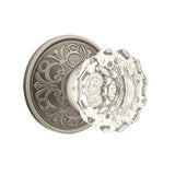 Emtek 8056 Glass Door Knob With Lancaster Rosette Dummy, Pair