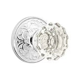 Emtek 8056 Glass Door Knob With Lancaster Rosette Dummy, Pair