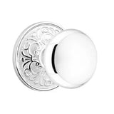 Emtek 8056 DESIGNER BRASS - Knobsets With Lancaster Rosette Dummy, Pair