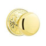 Emtek 8056 DESIGNER BRASS - Knobsets With Lancaster Rosette Dummy, Pair