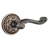 Emtek 8056 DESIGNER BRASS - LEVERSETS With Lancaster Rosette Dummy, Pair