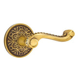 Emtek 8056 DESIGNER BRASS - LEVERSETS With Lancaster Rosette Dummy, Pair