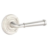Emtek 8207 DESIGNER BRASS - LEVERSETS With Ribbon & Reed Rosette Privacy Set