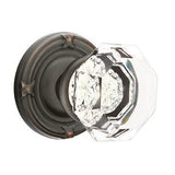 Emtek 8057 GLASS - Knobsets With Ribbon & Reed Rosette Dummy, Pair