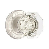 Emtek 8057 GLASS - Knobsets With Ribbon & Reed Rosette Dummy, Pair