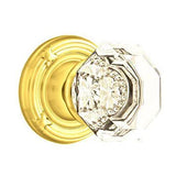 Emtek 8057 GLASS - Knobsets With Ribbon & Reed Rosette Dummy, Pair