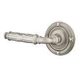 Emtek 8207 DESIGNER BRASS - LEVERSETS With Ribbon & Reed Rosette Privacy Set