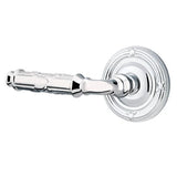 Emtek 8207 DESIGNER BRASS - LEVERSETS With Ribbon & Reed Rosette Privacy Set
