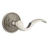 Emtek 8056 DESIGNER BRASS - LEVERSETS With Lancaster Rosette Dummy, Pair
