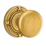 Emtek 8107 DESIGNER BRASS - Knobsets With Ribbon & Reed Rosette Passage Set