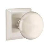 Emtek 8531 DESIGNER BRASS - Knobsets With Quincy Rosette Dummy, Pair