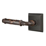 Emtek Ribbon & Reed Lever with Quincy Rosette - E647