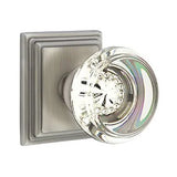 Emtek 8561 GLASS - Knobsets With Wilshire Rosette Dummy, Pair