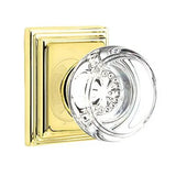 Emtek 8561 GLASS - Knobsets With Wilshire Rosette Dummy, Pair