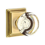 Emtek 8561 GLASS - Knobsets With Wilshire Rosette Dummy, Pair