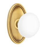 Emtek 8220 GLASS - Knobsets With Oval Rosette Privacy Set