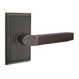 Emtek Privacy Right Handed Milano Door Lever With Rectangular Rose