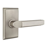 Emtek Privacy Right Handed Milano Door Lever With Rectangular Rose