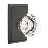 Emtek 8221 GLASS - Knobsets With Rectangular Rosette Privacy Set